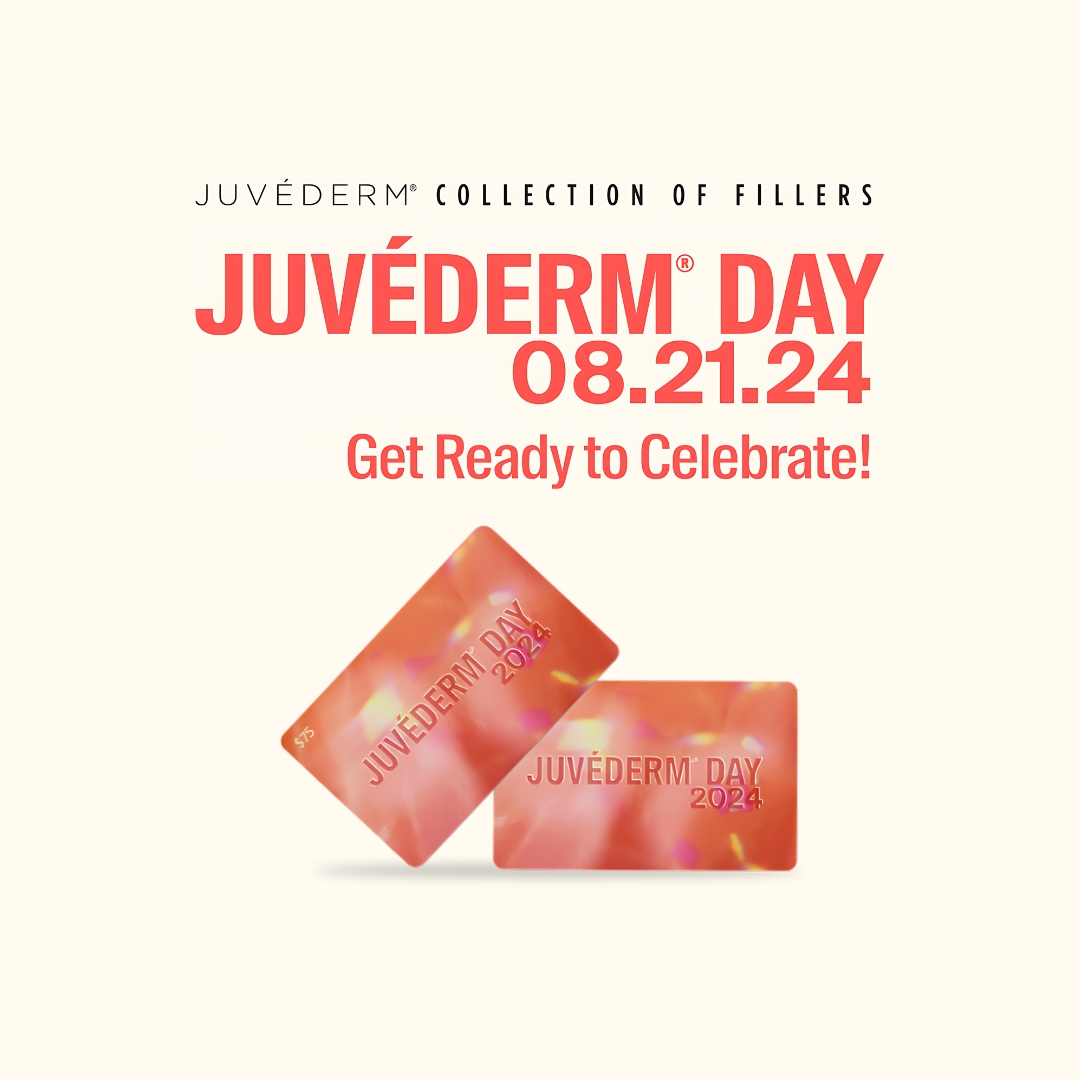 Juvederm Day 2024 celebration announcement, August 21st.